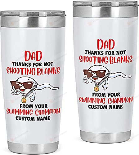 Dad From Your Swimming Champion Stainless Steel Wine Tumbler Cup