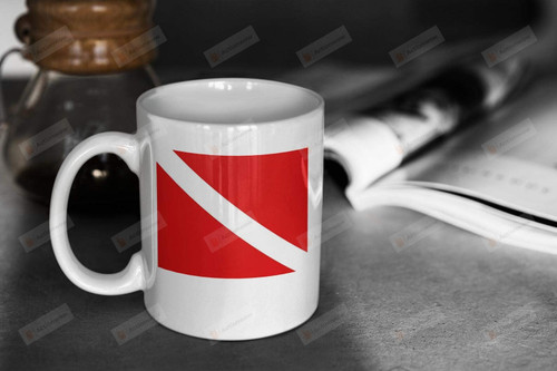 Diver Down Flag Ceramic Coffee Mug