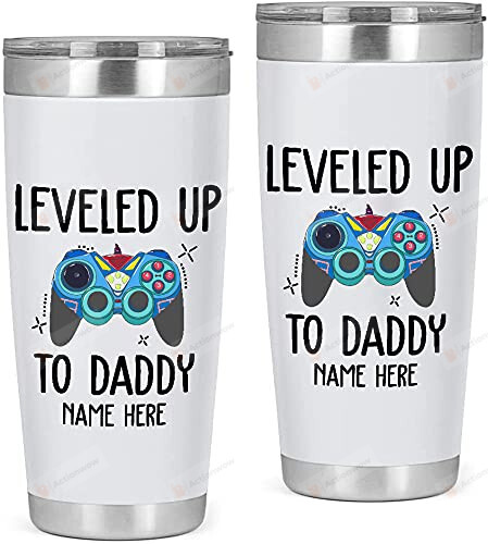 Personalized Gaming Leveled Up Stainless Steel Tumbler Cup