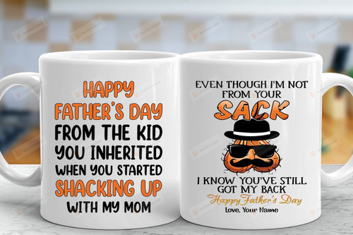 Personalized To My Stepdad Mug Father's Day, Quote Ceramic Coffee Mug