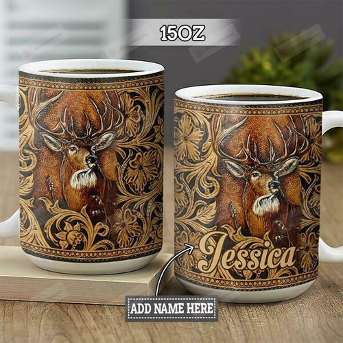 Personalized Deer Hunting Coffee Mug - Deer Novelty Ceramic Coffee Mug