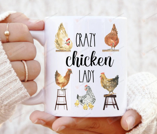 Chicken Mug Crazy Chicken Lady Ceramic Coffee Mug