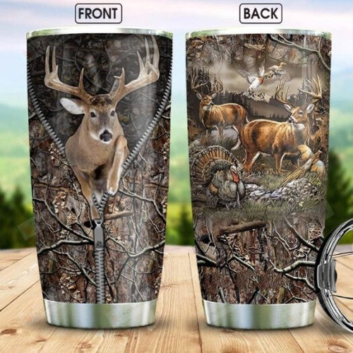 Deer Hunting Lover Stainless Steel Wine Tumbler Cup