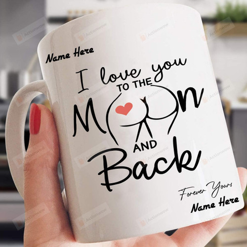 Personalized I Love You To The Moon And Back Coffee Mug