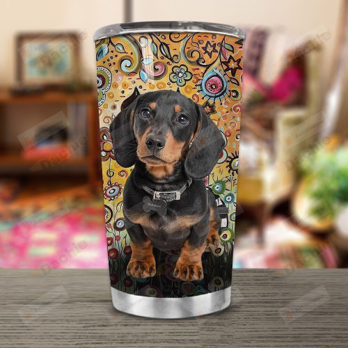A Little Dachshund Stainless Steel Tumbler Cup