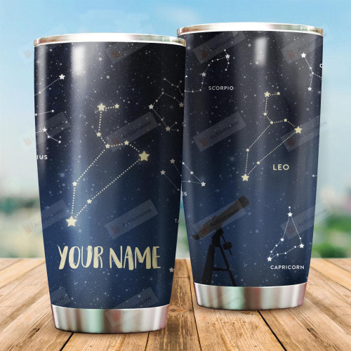 Personalized Zodiac Leo Stainless Steel Tumbler Cup