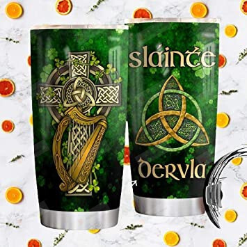 Personalized Irish Celtic Slainte Stainless Steel Tumbler Cup