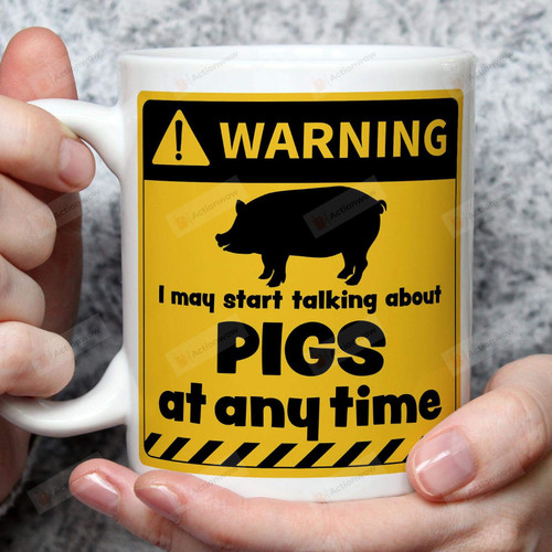 Warning Pigs Coffee Mug, Pig Lovers Gifts, Pig Gifts Ceramic Coffee Mug