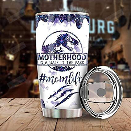 Dinosaur Motherhood Is A Walk In The Park Stainless Steel Tumbler Cup