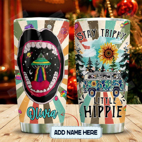Personalized Mouth Picture Hippie Stay Trippy Stainless Steel Tumbler Cup