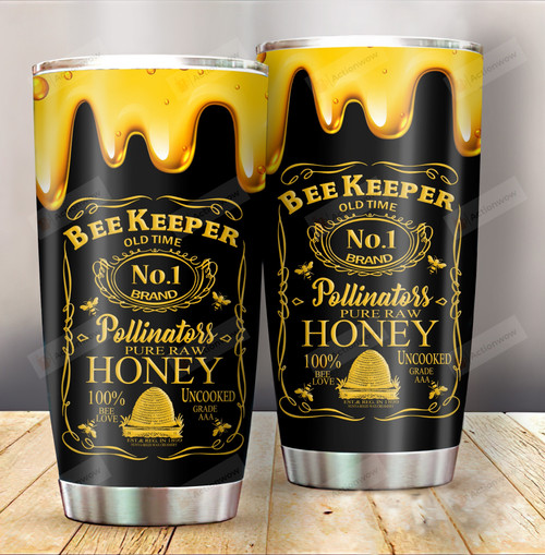 Beekeeper Old Time Pure Raw Honey Stainless Steel Tumbler Cup