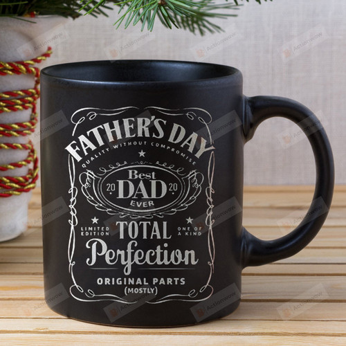 Father’s Day Total Perfection Mug, Funny Father Mug, Happy Father's Day Gift For Grandpa Father Husband, Gift For Family Friend Colleagues Co-Workers, Gift For Him Ceramic Coffee Mug 11 Oz 15 Oz