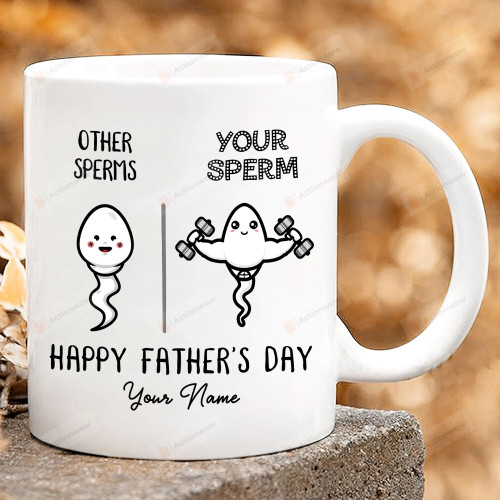 Personalized Father's Day Gift Other Sperms Your Sperm Gym Mug Gift For Gym Dad From Gym Son Daughter On Father's Day