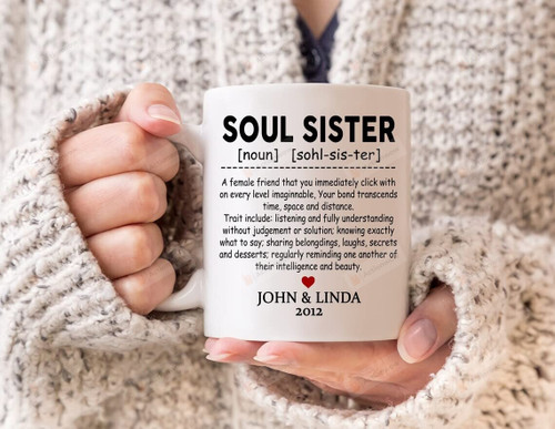 Personalized Sister Mug Soul Sister Definition Mug