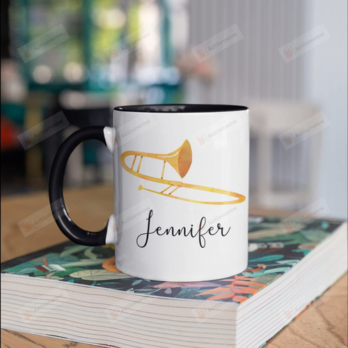 Personalized Trombone Player Coffee Mug Gifts For Man Woman Friends Coworkers Family Best Gifts Idea Funny Mug Special Presents For Birthday Valentine Christmas