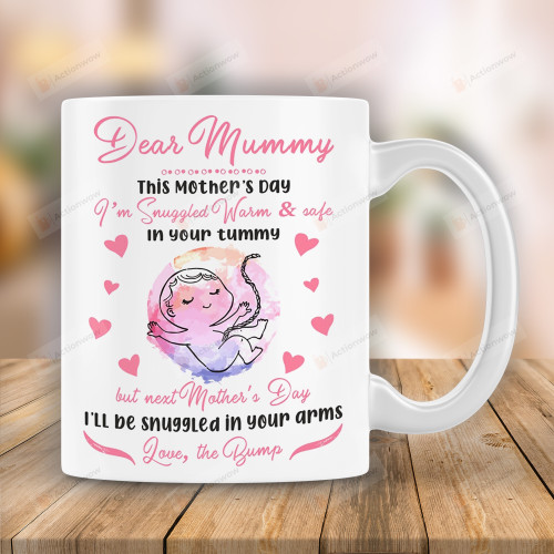 Personalized Mug For Mom To Be This Mother's Day I Snuggled Warm And Safe In Your Tunny Gift For New First Mom To Be From The Bump On Mother's Day