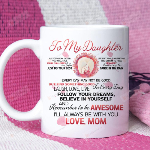 Personalized To My Daughter Never Forget How Much I Love You Elephant Mug Love Mom Mug Gift For Daughter From Mom Gift For Her Birthday Wedding Holidays