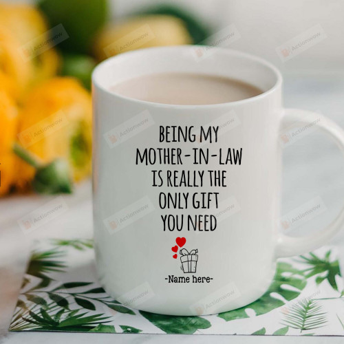 Gifts For Mother-In-Law, Mother-In-Law Gifts From Daughter Son In Law, Being My Mother-In-Law Coffee Mug, Christmas Mothers Day Birthday Gifts For Mother In Law, Mother-In-Law Box Mug