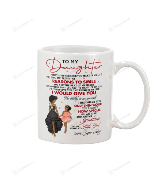 Personalized Black Mom And Daughter To My Daughter My Princess Best Gift Mug For Christmas, Birthday, Graduation