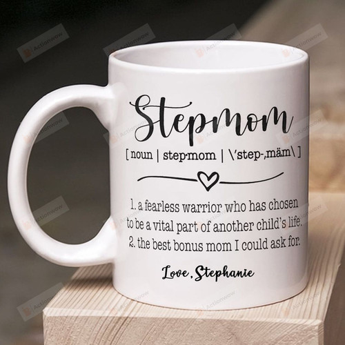 Personalized Stepmom Mug Stepmom Definition Coffee Mug Best Mothers Day Gifts For Step Mom, Bonus Mom Coffee Mug Funny Step Mother, Stepmom Birthday Cup