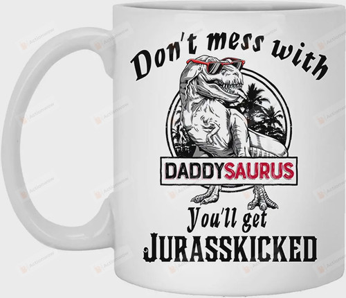 Fathers Day Gift For Dad From Kids, Daddy Mug Gifts, Daddysaurus Mug Gift From Daughter Son
