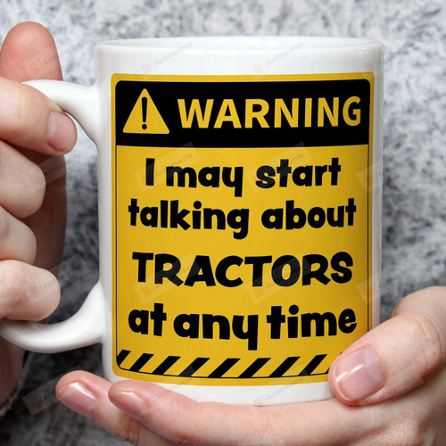 Warning Tractor Tractor Lover Gifts Tractor Gifts Tractor Coffee Mug
