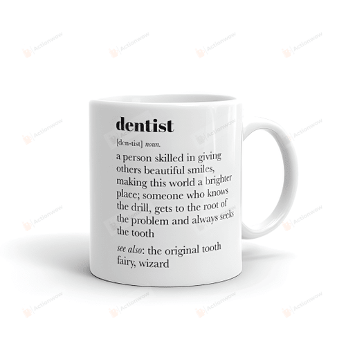 Dentist Definition Mug Gift, Gift For Dentist, Dentist Graduation Mug, Dental Student Gift, Dental School Gifts, Dentist Mug, Dental Gifts