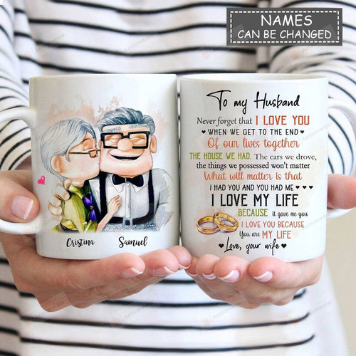 Personalized To My Husband Mug, You Are My Life, Gift For Husband From Wife, Fathers Day Gift, Ceramic Coffee Mug