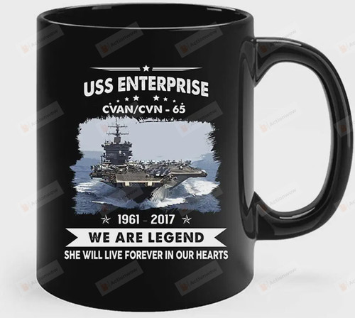 Navy Veteran USS Enterprise CVAN CVN 65 Mug, US Navy Veteran Mug Gifts For Veteran Dad Grandpa, 4th Of July Gifts