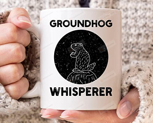 Groundhog Whisperer Mug, Cute Groundhog Coffee Cup For Animal Lover Men Women 11 15 Ounces Funny Coffee Mug On Valentine's Day Anniversary Birthday Trending