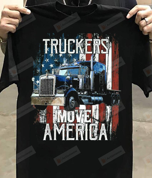 Trucker Move America Shirt, Truck Driver Vintage T-Shirt, Truck Driver Shirt, Trucker Unisex Adult T-Shirt, Gift For Family Friend Men Women