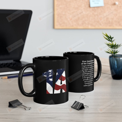 First Amendment 1a Mug, U.S. Constitution Mug, Usa Flag Mug, Independence Day Mug, Happy 4th Of July Mug