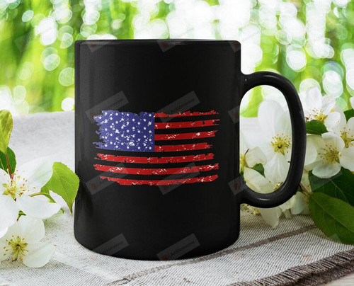 Distressed American Usa Flag Mug, Independence Day Mug, Happy 4th Of July Mug