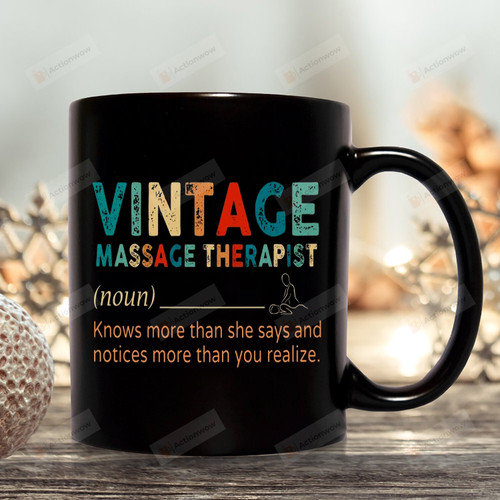Vintage Massage Therapist Mug, Massage Therapist, Gift For Coworker, Gift For Friend For Her For Him