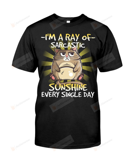 I'm A Ray Of Sarcastic Shirt, Sunshine Every Single Day Shirt, Cat Lovers Shirt, Cat Shirt, Grumpy Cat Shirt, Gifts For Cat Mom Cat Dad, For Cat Owners