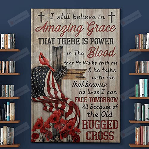 The Old Rugged Cross Christian Wall Art Poster Canvas, I Can Only Imagine Jesus Canvas Print, Jesus Poster Canvas Art
