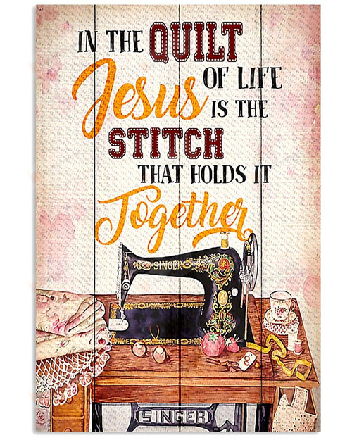 Sewing Christian Wall Art Poster Canvas, Holds Together Lovers Jesus Canvas Print, Jesus Poster Canvas Art