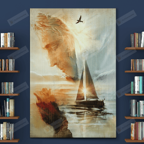 Jesus - Amazing Boat Poster Canvas, Boat Lover Poster Canvas Print, Jesus Poster Canvas Art