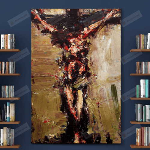 Jesus Cross Wall Art Poster Canvas, Jesus Painting Canvas Print, Jesus Poster Canvas Art