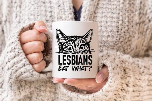 Lesbians Eat What Mug Funny Lesbian Mug Funny Gift For Best Friend Coworker Gift Best Friend Gift Lesbian Gift Lesbians