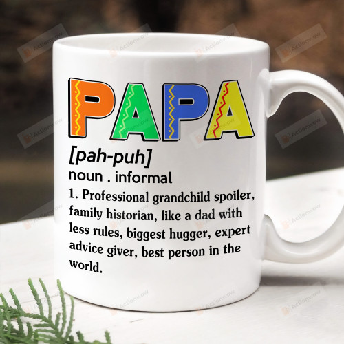 Papa Definition Mug, Papa Mug, Gift For Grandpa Papa, Family Gifts