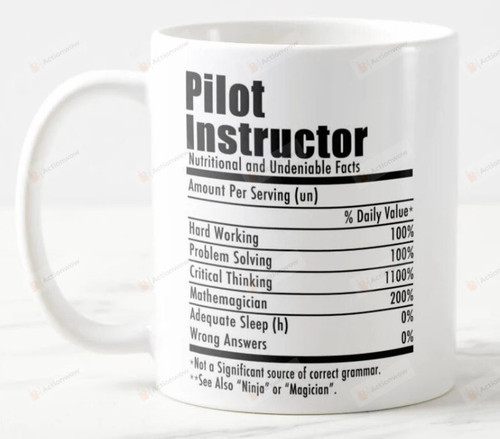 Pilot Mug, Pilot Instructor Mug, Pilot Gifts, Airplane Mug, Birthday Gift