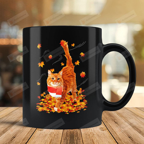 Cat Fall Black Coffee Mug To Cat Lover Men Women Child Friends Coworker Family Lover Presents Mug Special Gifts For Halloween Christmas Cat Mug Cat