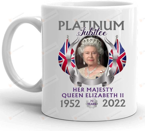 Queen Elizabeth Ii Platinum Jubilee Coffee Mug 70 Years Birthday Queen Elizabeth 1952-2022 Ceramic Coffee Tea Mug Cup
