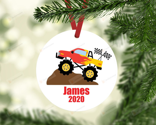 Personalized Truck Christmas Ornament, Gifts For Worker Ornament, Christmas Gift Ornament