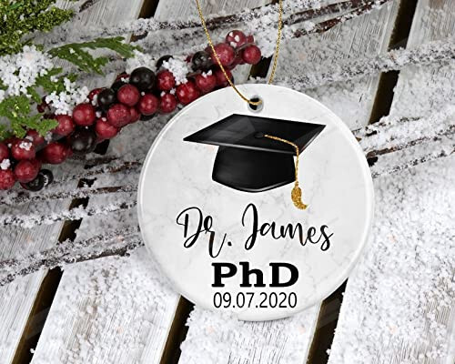 Personalized Finally Ornament Ph.D. Graduation Gifts For Her Him Doctor Of Education Graduation