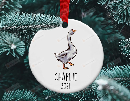Personalized Goose Christmas Ornament Goose Ceramic Ornament Goose Christmas Tree Decoration Gifts For Goose Lover Hanging Xmas Tree Gifts For Men