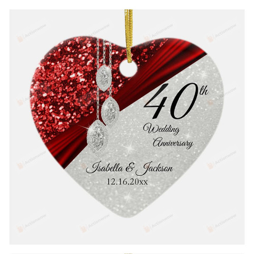 Personalized 40th Wedding Anniversary Ornaments Great Gifts For Couples On Wedding Anniversary