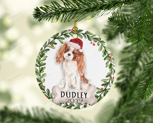 Personalized Cavalier King Charles Spaniel Ornament, Dog Lover Ornament, Christmas Gift Ornament