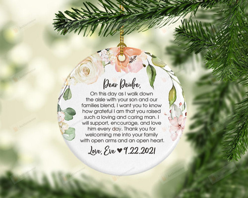 Personalized To My Mother In Law Ornament, Gift For Mother Ornament, Christmas Gift Ornament